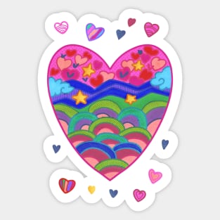 Lovely hearts Sticker